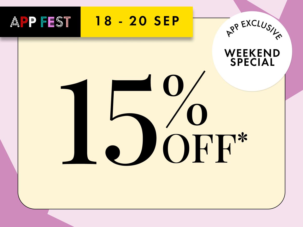 WEEKEND SPECIAL: 15% OFF